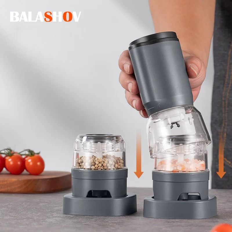 Rechargeable Electric Salt And Pepper Grinder Automatic Adjustable Coarseness 0