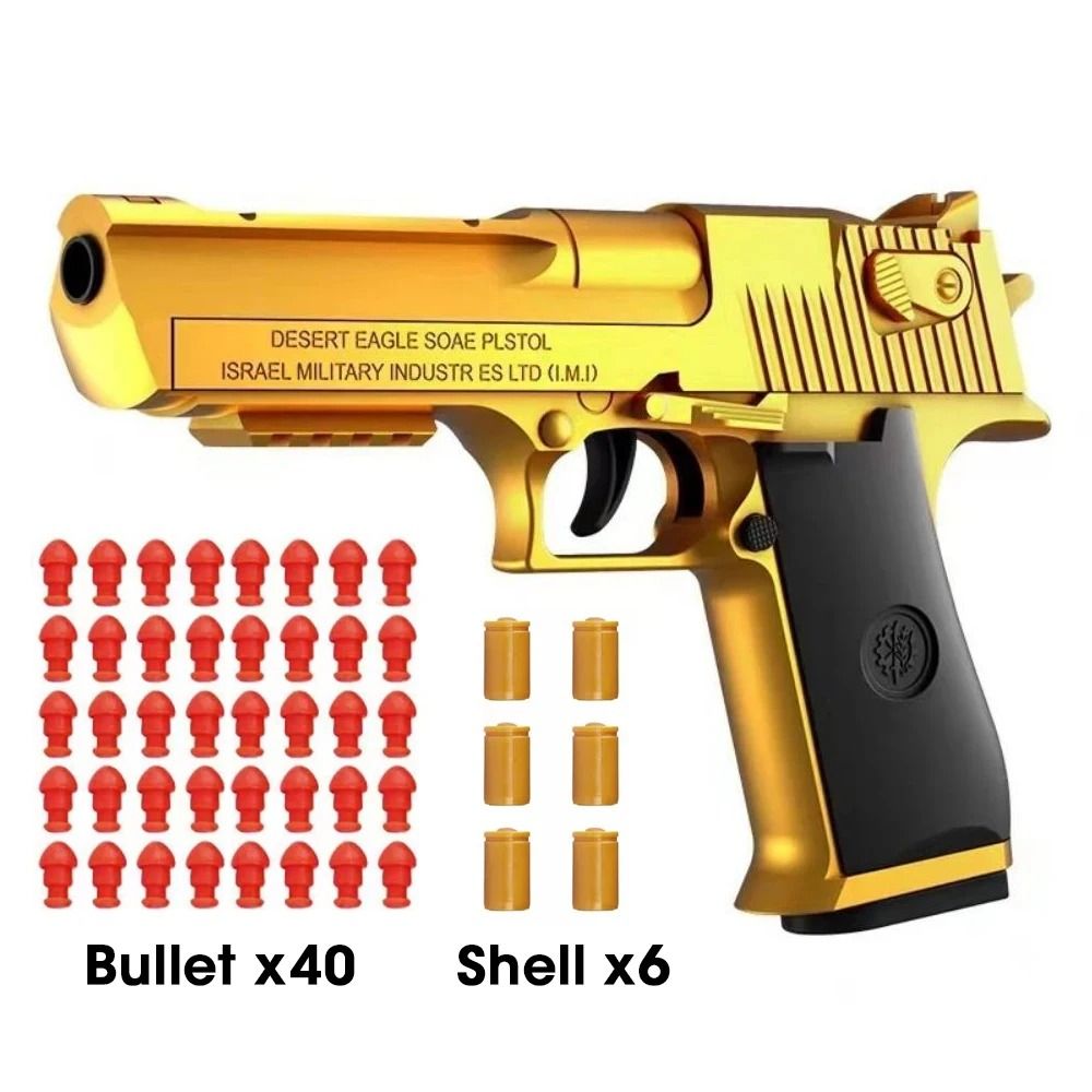 Automatic Airsoft Toy Gun With Ejecting Shells Soft Bullet Blaster 6
