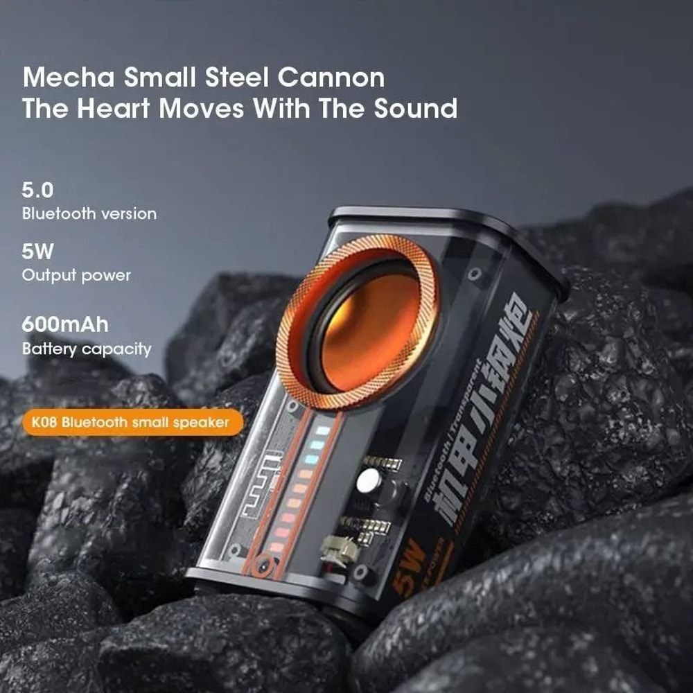 Transparent Bluetooth Speaker With RGB Lighting And TWS Stereo Sound 3