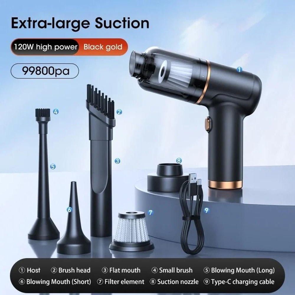 Wireless Handheld Car Vacuum Cleaner With Blowing And Suction Function 8