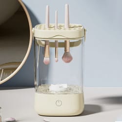 automatic electric makeup brush cleaner and dryer with drying rack