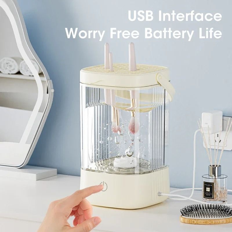Automatic Electric Makeup Brush Cleaner And Dryer With Drying Rack 2