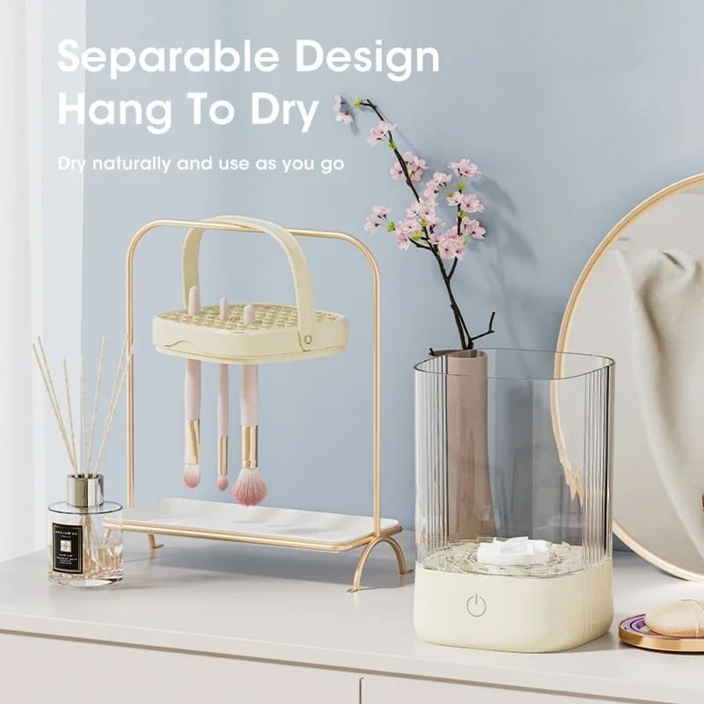 Automatic Electric Makeup Brush Cleaner And Dryer With Drying Rack 3