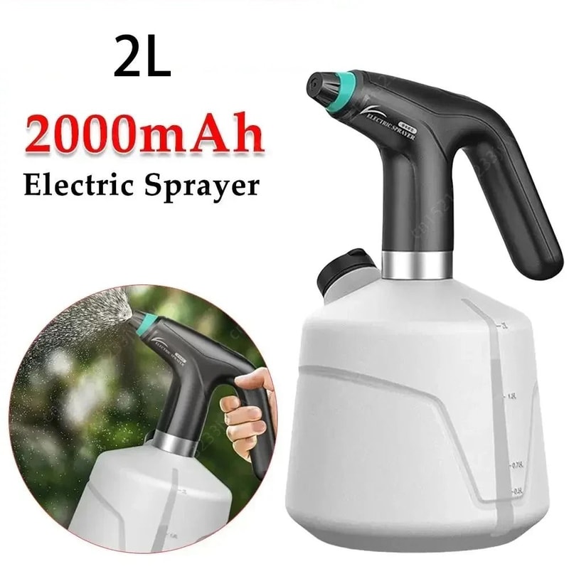Electric Garden Sprayer With USB Rechargeable Battery Automatic Watering Can 2L Capacity 1