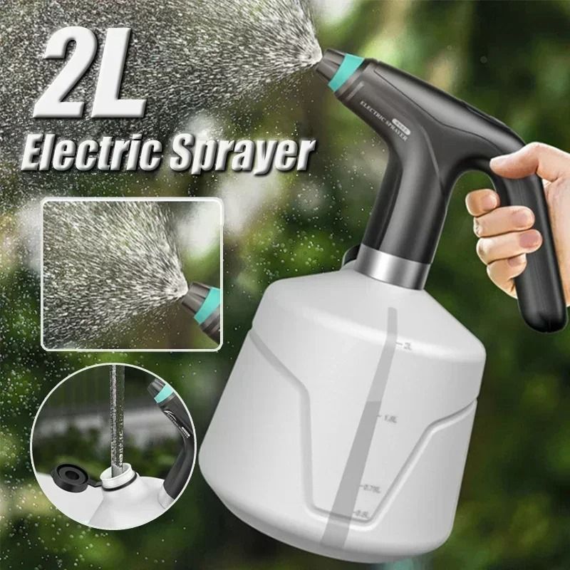 Electric Garden Sprayer With USB Rechargeable Battery Automatic Watering Can 2L Capacity 3