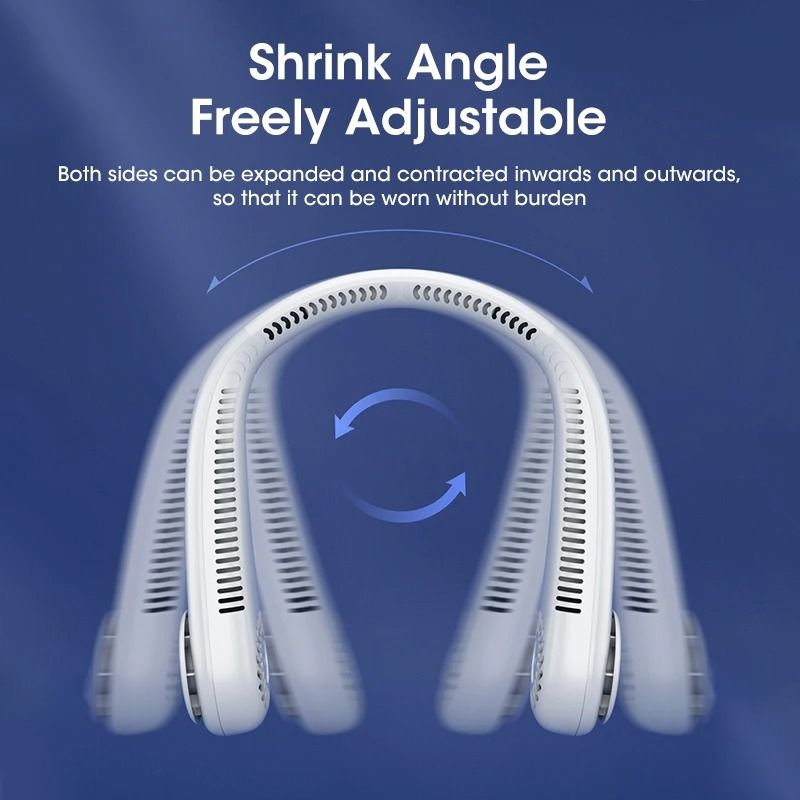 Hands Free Bladeless Neck Fan With Power Bank USB Rechargeable For Travel Sports And Office Use 3