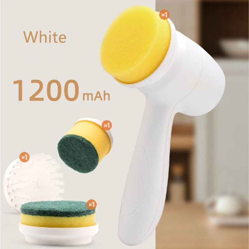 Mini Electric Cleaning Brush For Kitchen Bathroom Tiles And Dishes With USB Rechargeable Power 6