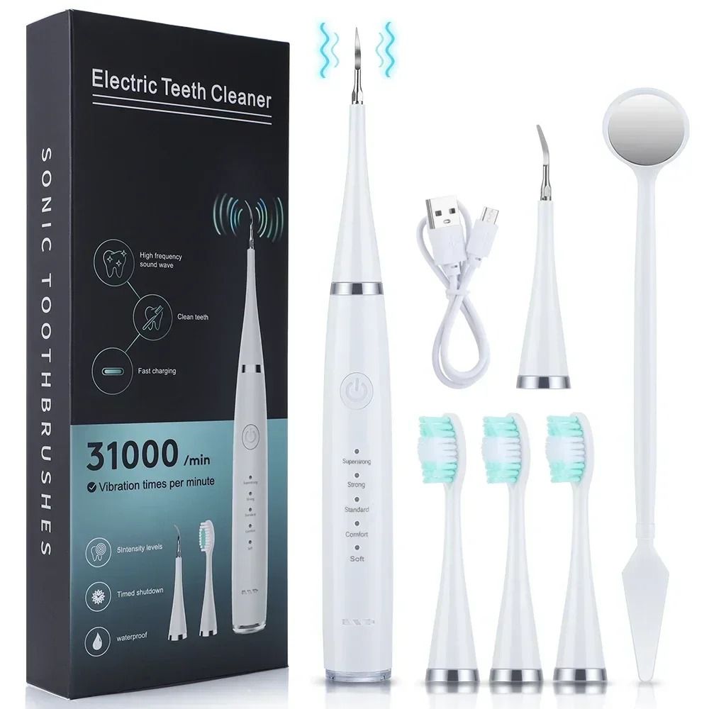 Electric Sonic Toothbrush 3in1 USB Rechargeable For Tartar Removal Teeth Whitening And Oral Care 7