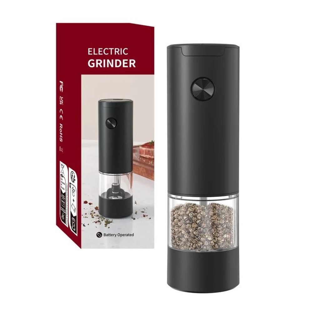 Electric Salt And Pepper Grinder Set Automatic Gravity Operated Adjustable Spice Mill 5