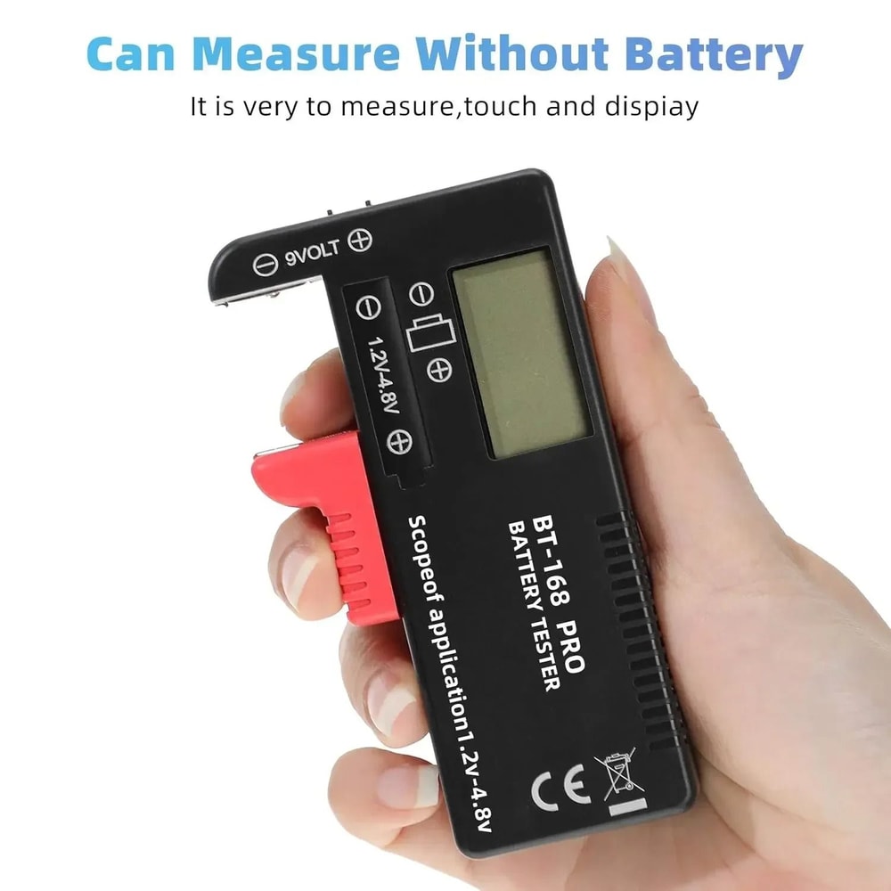 Universal Battery Voltage Tester For AA AAA C D And 9V Batteries With Color Power Meter 5