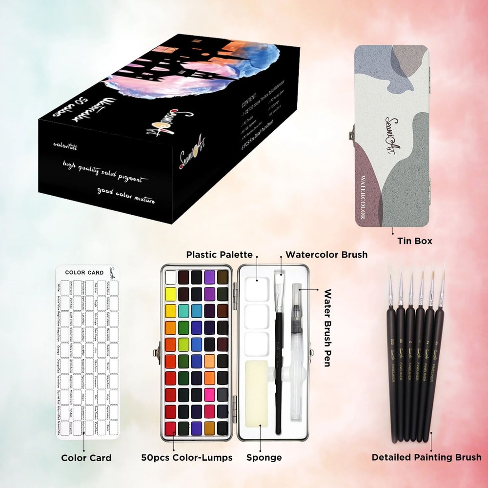 watercolor painting set for students