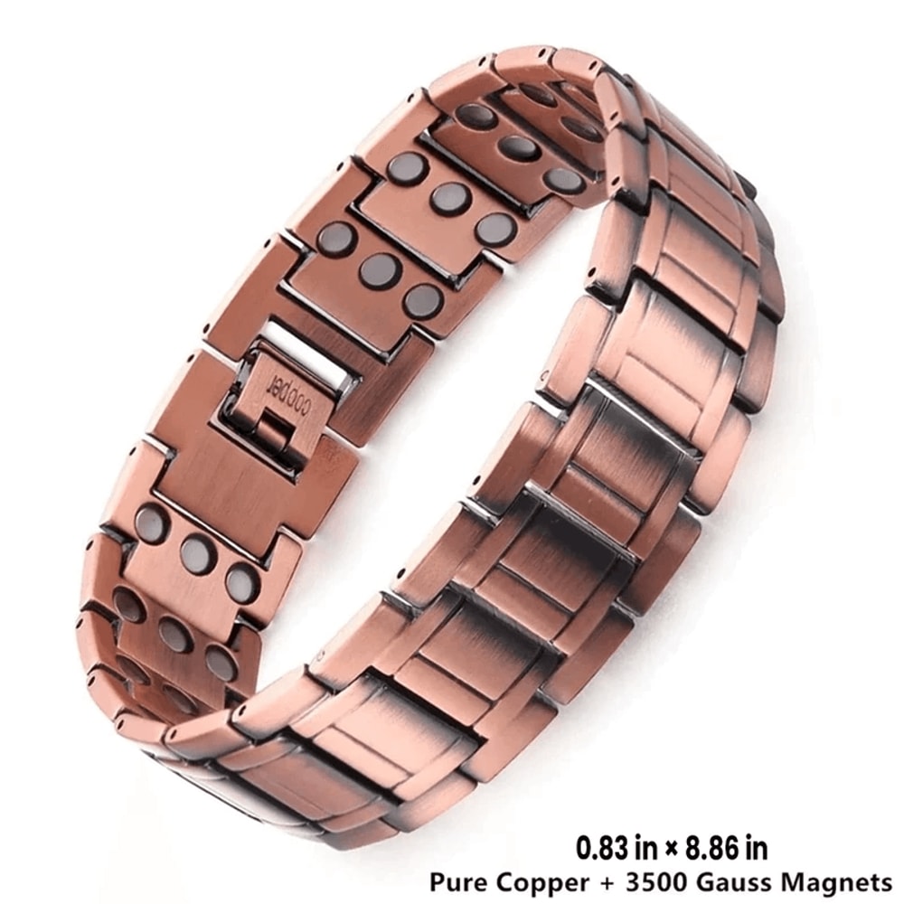 Biomagnetic copper bracelet with clasp