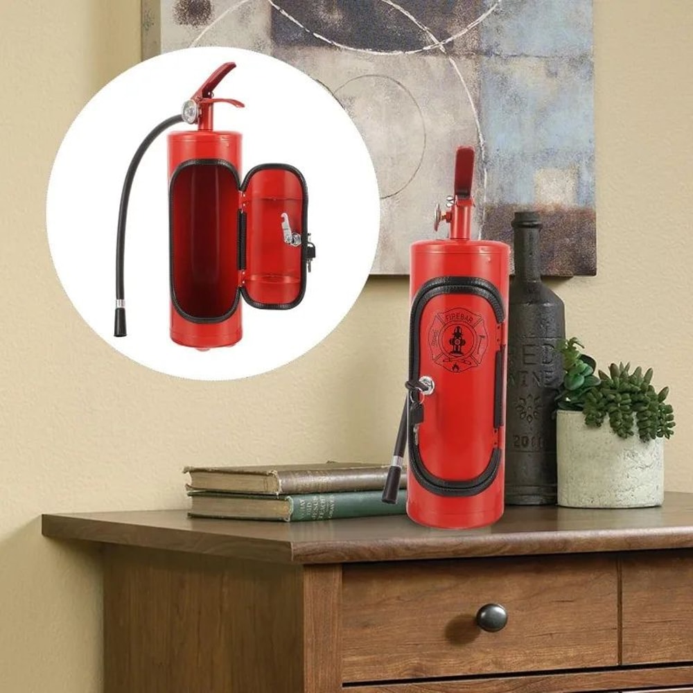 firefighterthemed bar decoration