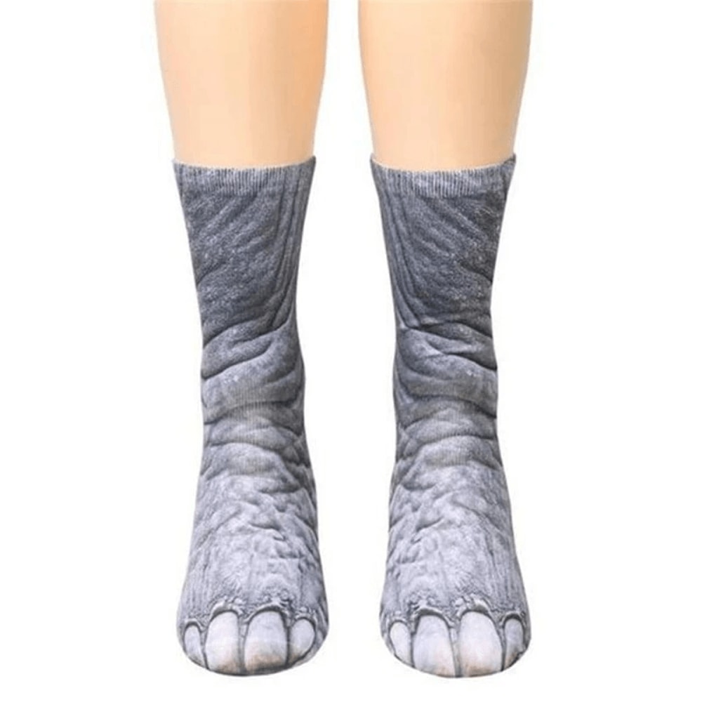 Cozy Socks with Animal Paw Prints