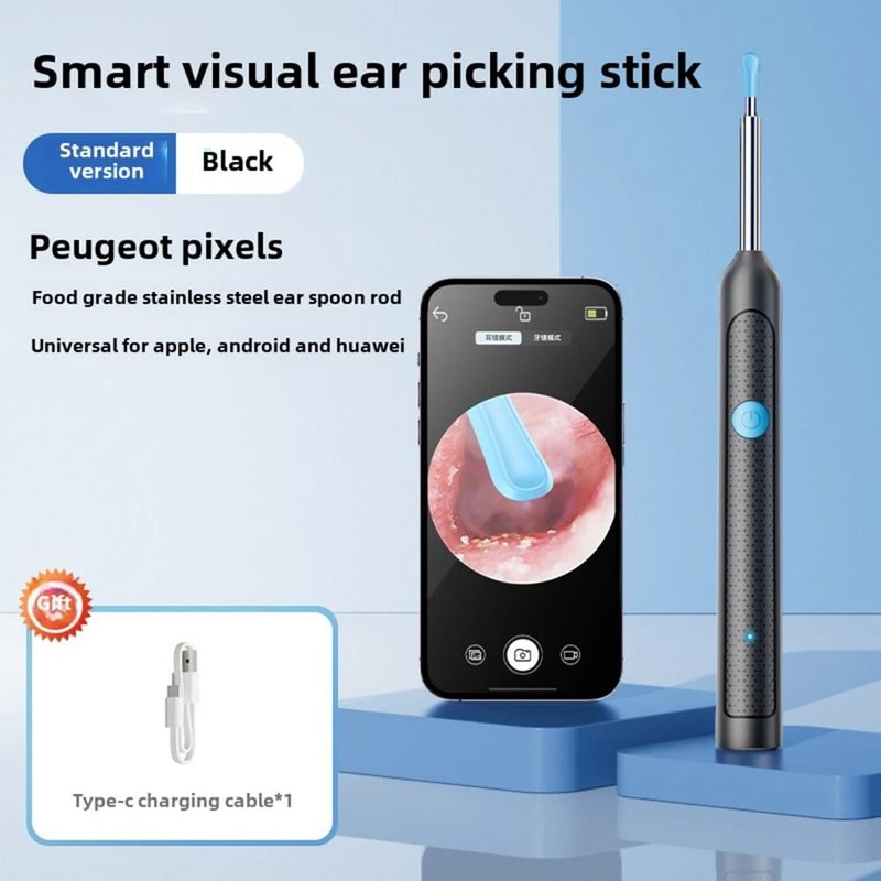 Smart Visual Earwax Removal Tool With Camera Otoscope And Rechargeable Earpick Set 3