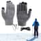 USB Electric Heated Full Finger Touch Screen Gloves Windproof Thermal Mitts 0