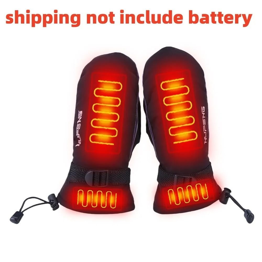 USB Charging Electric Heated Hand Warmer Gloves Waterproof 3Gear Temperature No Battery 0