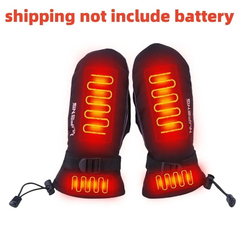 USB Charging Electric Heated Hand Warmer Gloves Waterproof 3Gear Temperature No Battery 0