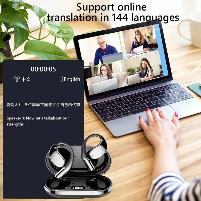 3 In 1 AI Translator Earbuds Real Time Translation Device With HiFi Sound 3