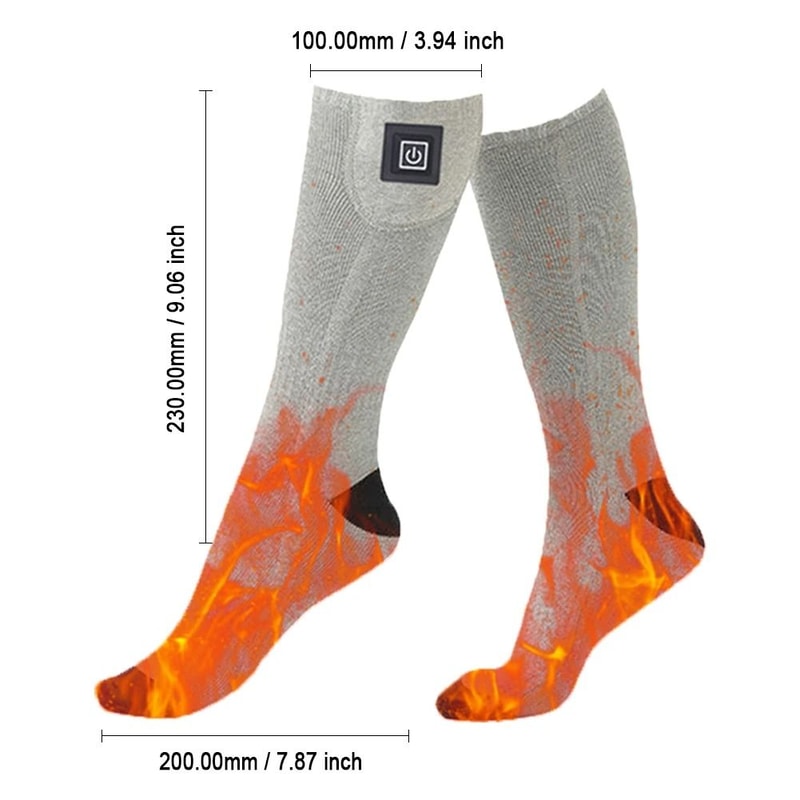 Electric Heated Socks With 3 Level Temperature For Cold Weather Sports 5