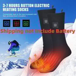 electric heated socks 3 level temperature winter warm long anti-slip socks (no battery)