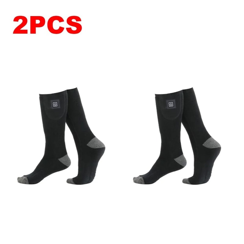 Electric Heated Socks 3 Level Temperature Winter Warm Long AntiSlip Socks No Battery 7