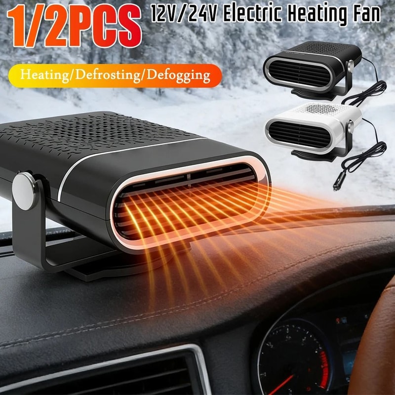 12V 24V Electric Car Heater Fan Fast Heating Windshield Defogger Defroster 0