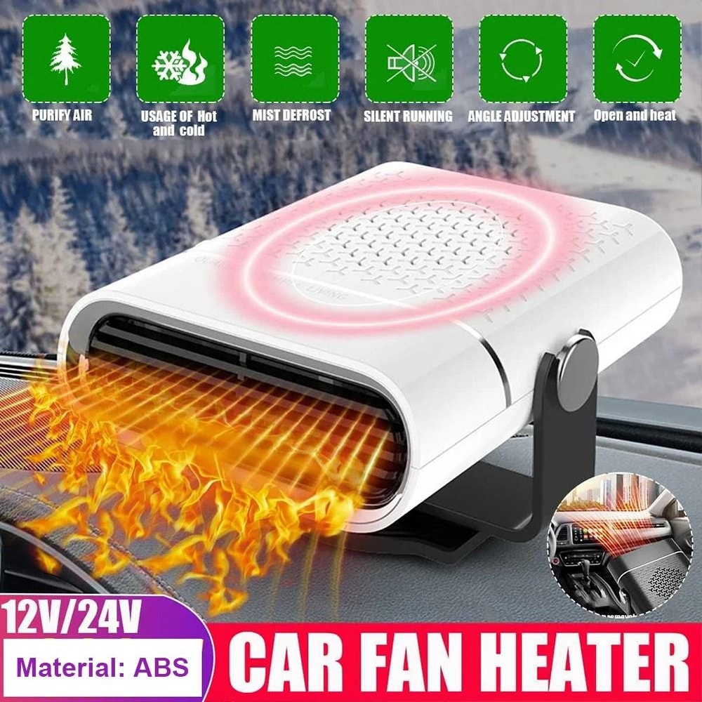 12V 24V Electric Car Heater Fan Fast Heating Windshield Defogger Defroster 1