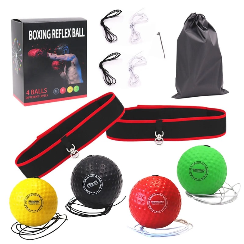 Boxing Reflex Ball Head Mounted Speed Training Set For Home Fitness 7