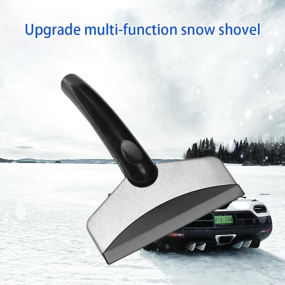 Snow Removal Scraper Stainless Steel Windshield Ice Cleaning Tool 4