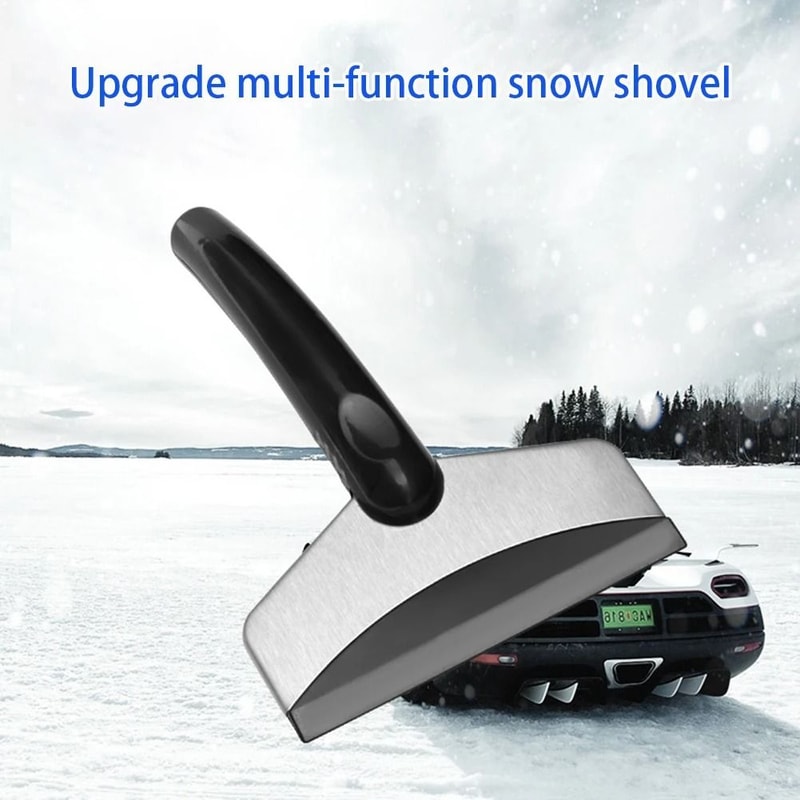 Snow Removal Scraper Stainless Steel Windshield Ice Cleaning Tool 4