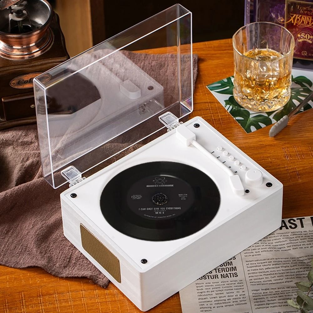 Vintage Retro CD Player Bluetooth Speaker With Remote Control 3