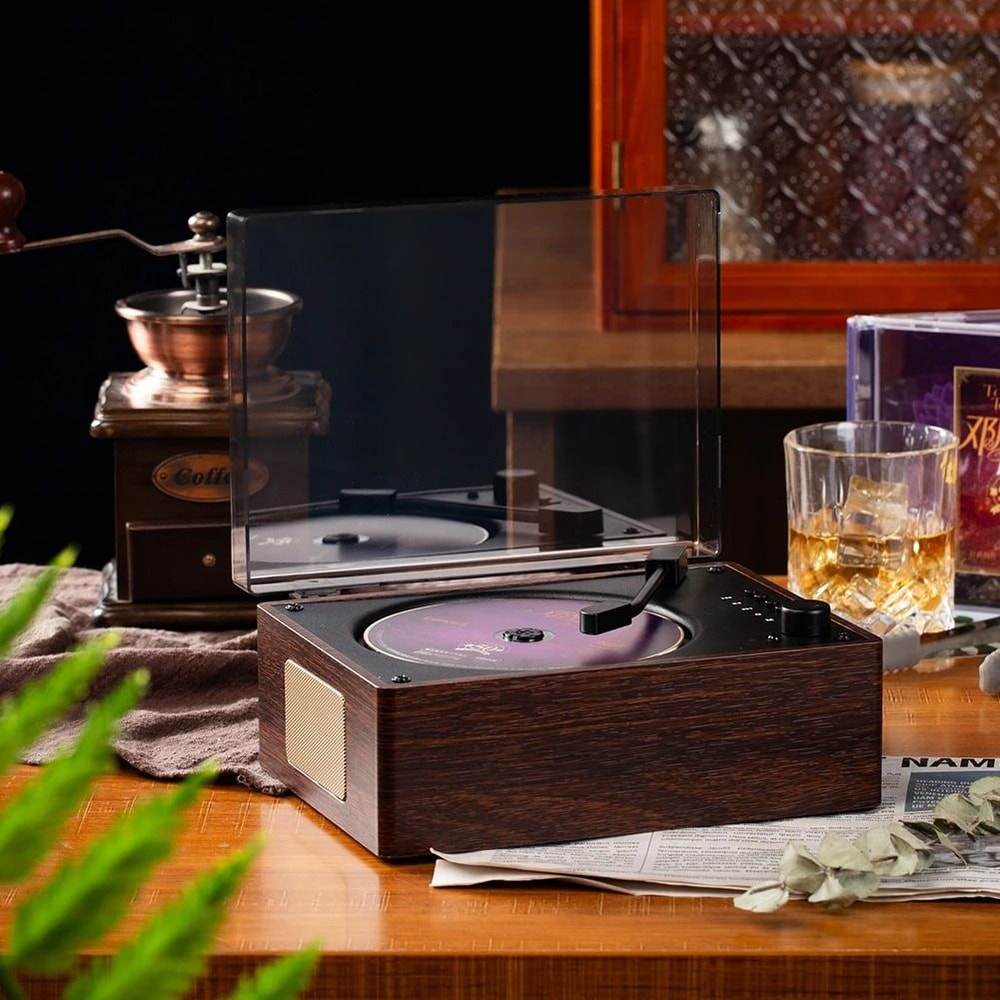 Vintage Retro CD Player Bluetooth Speaker With Remote Control 4