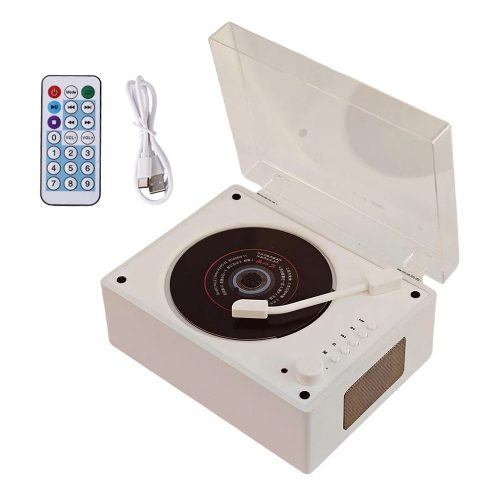 Vintage Retro CD Player Bluetooth Speaker With Remote Control 6