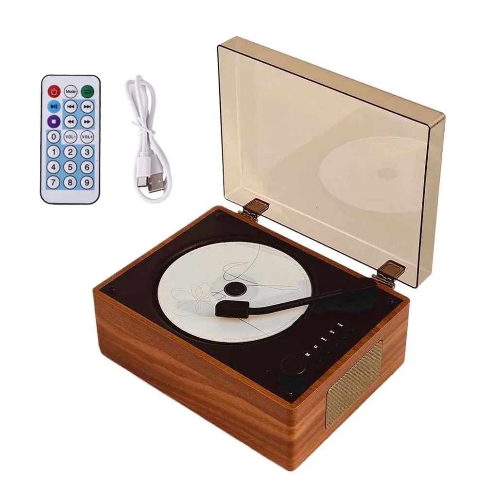 Vintage Retro CD Player Bluetooth Speaker With Remote Control 8