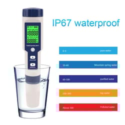 5 in 1 digital water quality tester tds ec ph salinity temperature meter