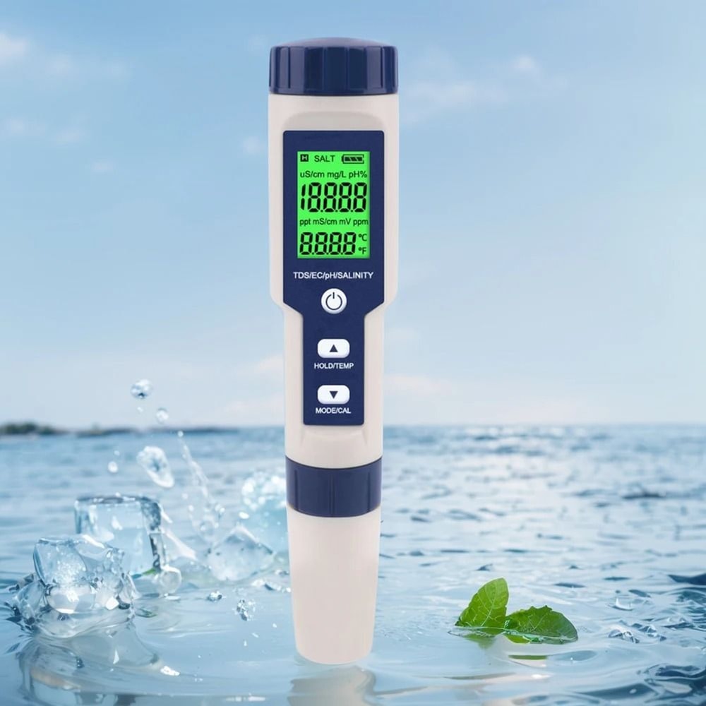 5 In 1 Digital Water Quality Tester TDS EC PH Salinity Temperature Meter 2