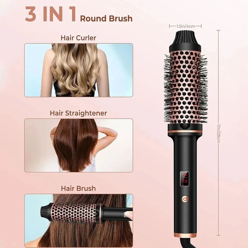 3 In 1 Ionic Hair Curler Straightener Heated Styling Brush 4