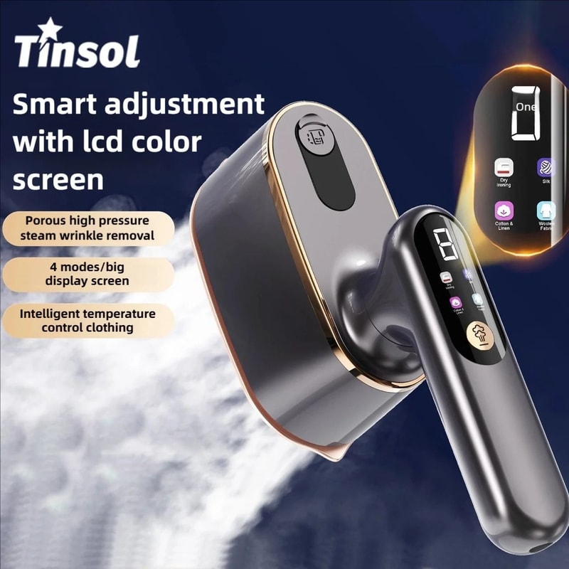 1200W Handheld Steam Iron With LCD Display And 180 Degree Rotating Handle 1