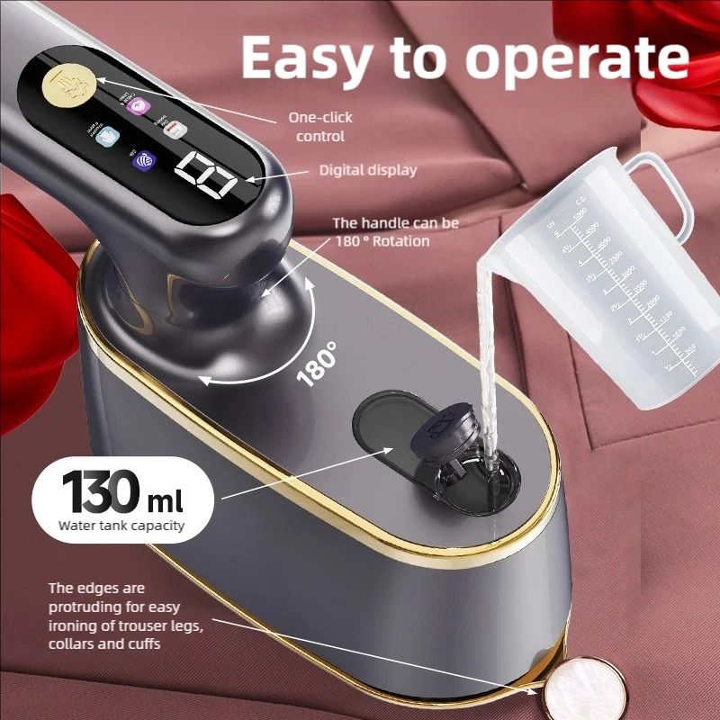 1200W Handheld Steam Iron With LCD Display And 180 Degree Rotating Handle 3