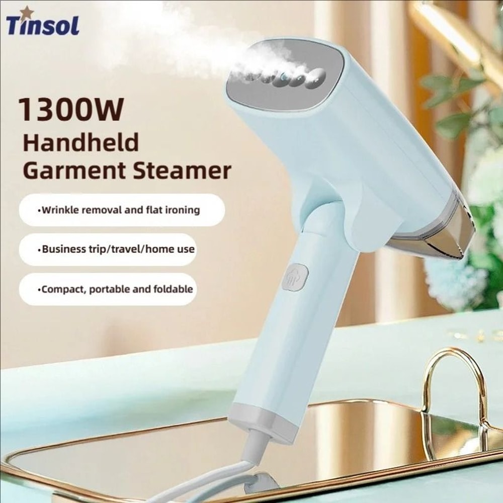 1300W Handheld Garment Steamer Fast Heating Foldable Portable Steam Brush 0