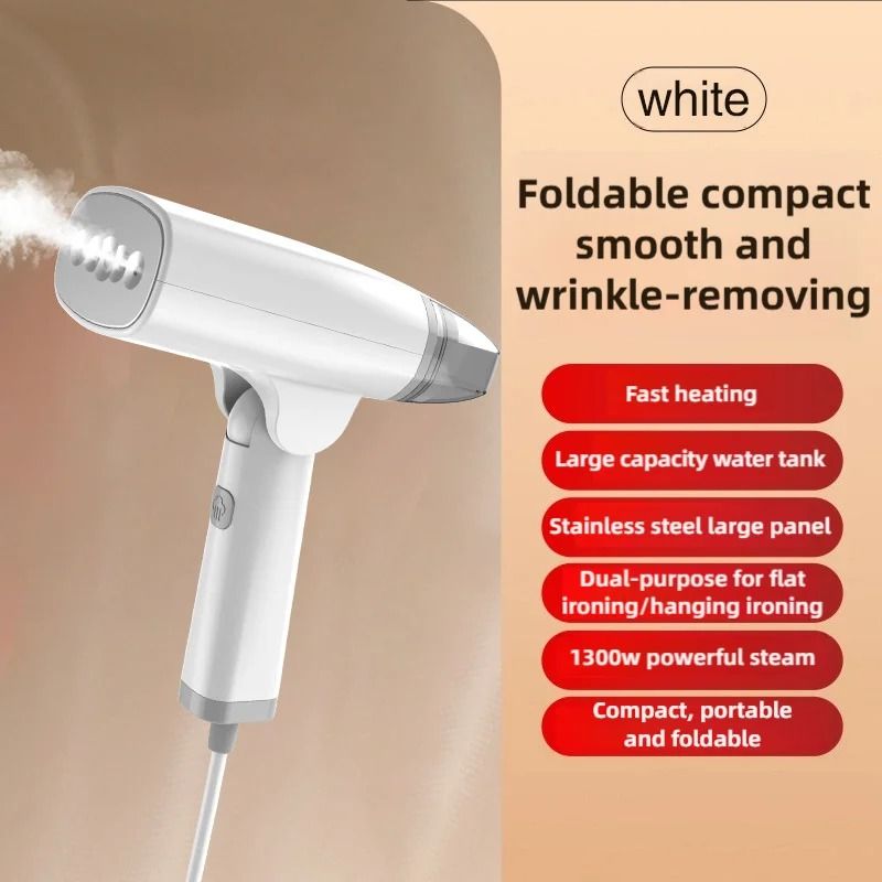 1300W Handheld Garment Steamer Fast Heating Foldable Portable Steam Brush 7