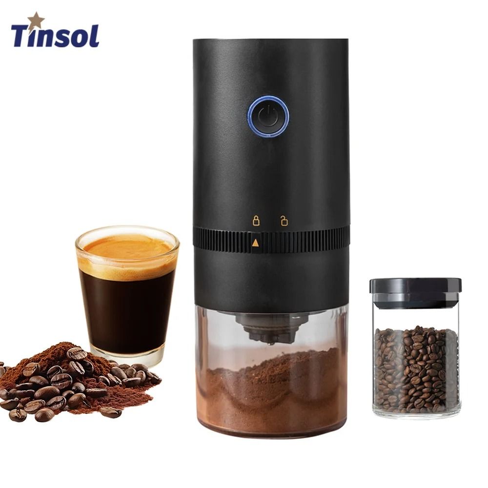 Mini Electric Coffee Bean Grinder USB Rechargeable Portable Ceramic Core Grinder 0