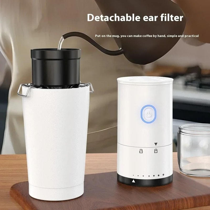 Mini Electric Coffee Bean Grinder USB Rechargeable Portable Ceramic Core Grinder 2