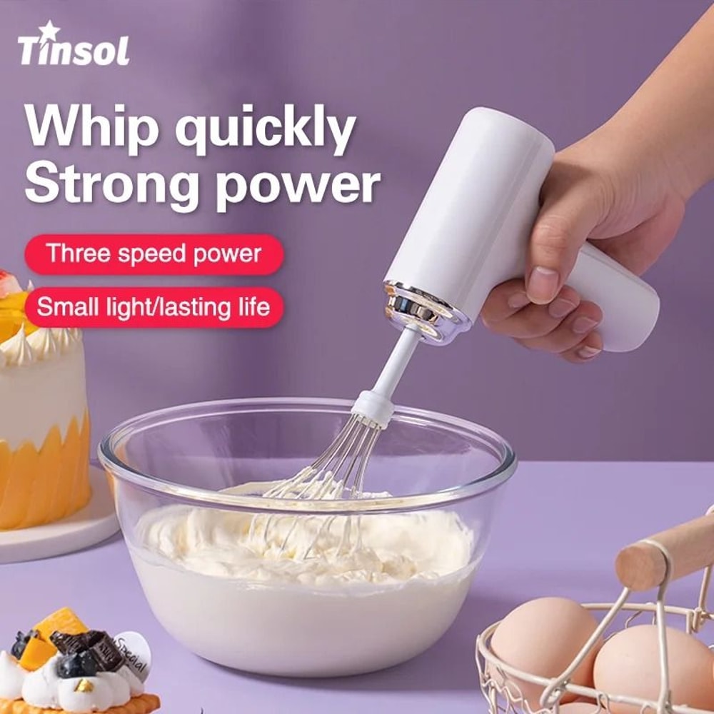 Rechargeable Handheld Electric Mixer Wireless Cake And Cream Beater 0
