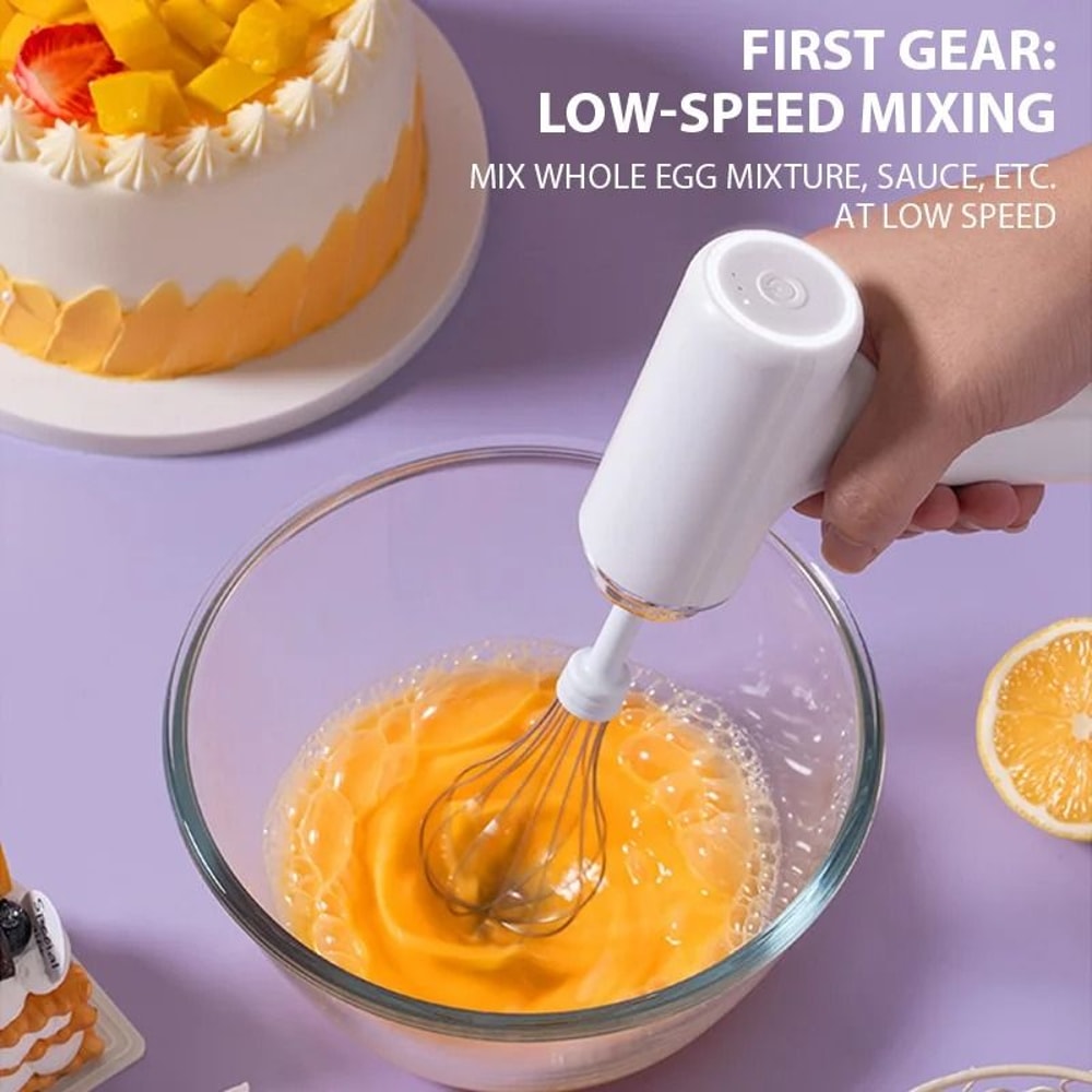 Rechargeable Handheld Electric Mixer Wireless Cake And Cream Beater 3