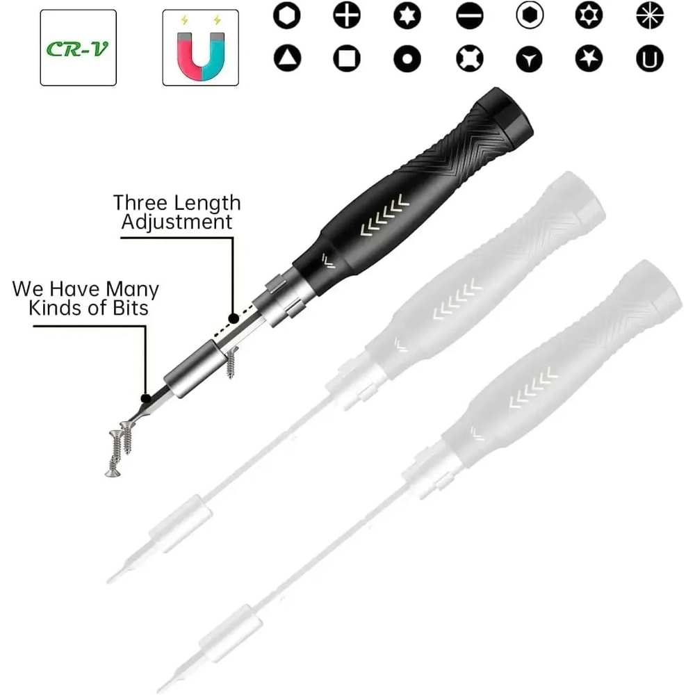 145 In 1 Precision Screwdriver Set With Magnetic Bits And ESD Safe Handle 3