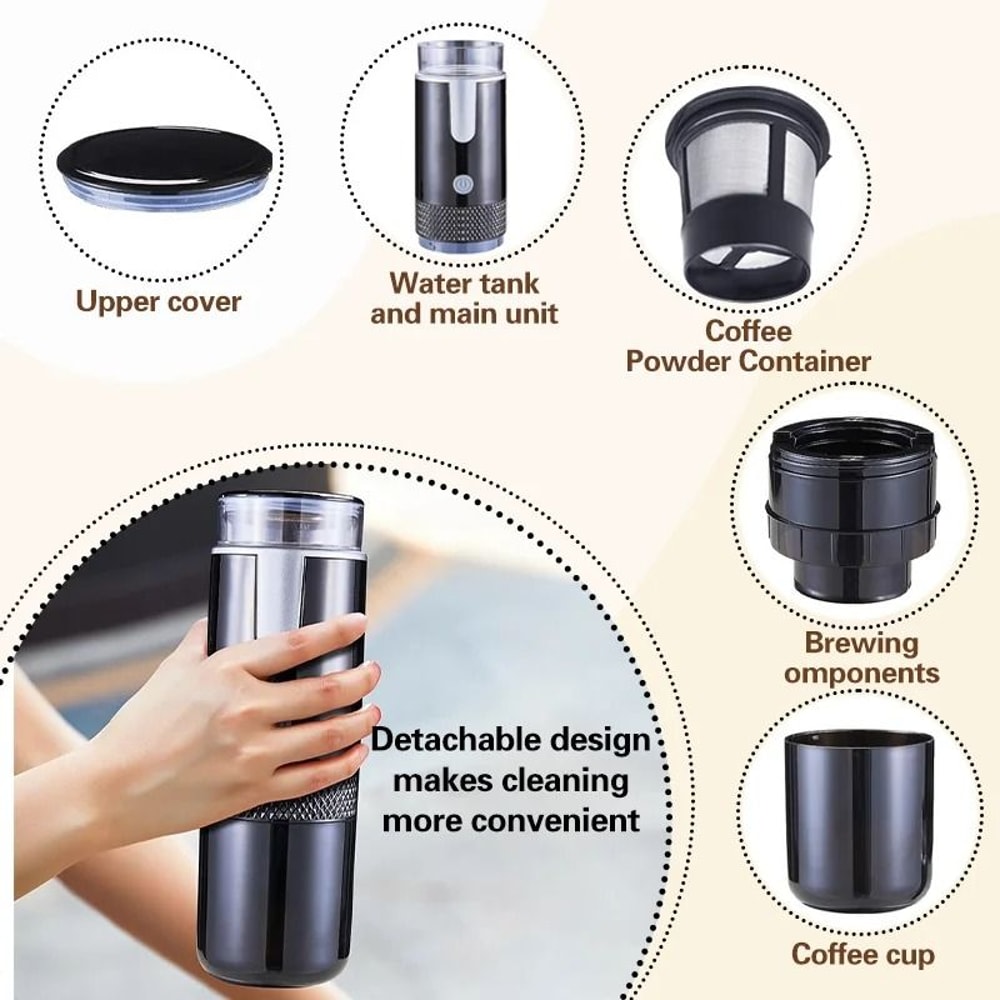 Portable Capsule Coffee Maker Wireless Electric Coffee Brewer 5
