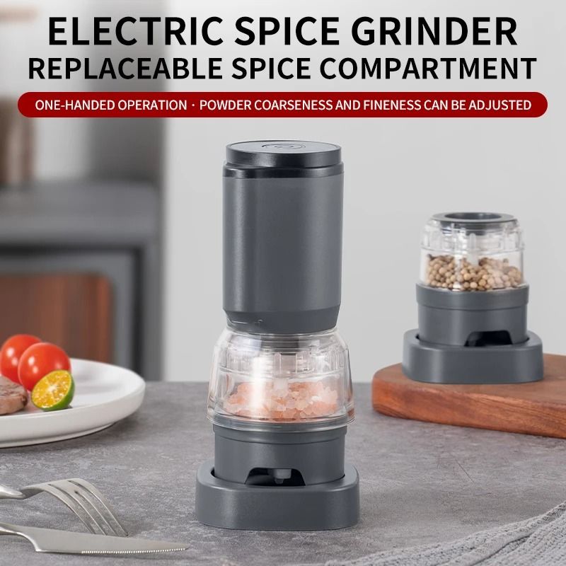 Multifunctional Electric Spice Grinder Adjustable Coarseness Pepper Grinder 4