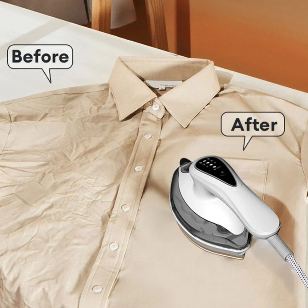 1100W Portable Steam Iron With Adjustable Temperature Settings For Home And Travel Use 5